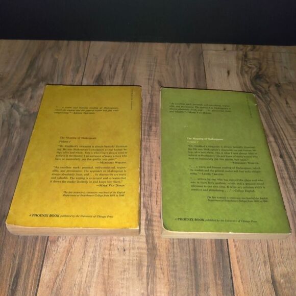 The Meaning of Shakespeare Vol. 1 & 2 by Harold C. Goddard (1960, Paperback) - Picture 3 of 4